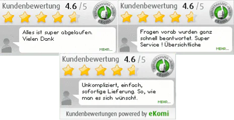 Beispielhafte Bewertungen